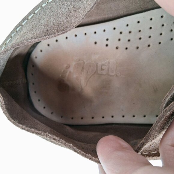 YOGI Shoes Mens Size 12 EU 46 Brown Suede Moc Toe Wedge Sole Lace Up 6658 - Picture 12 of 13